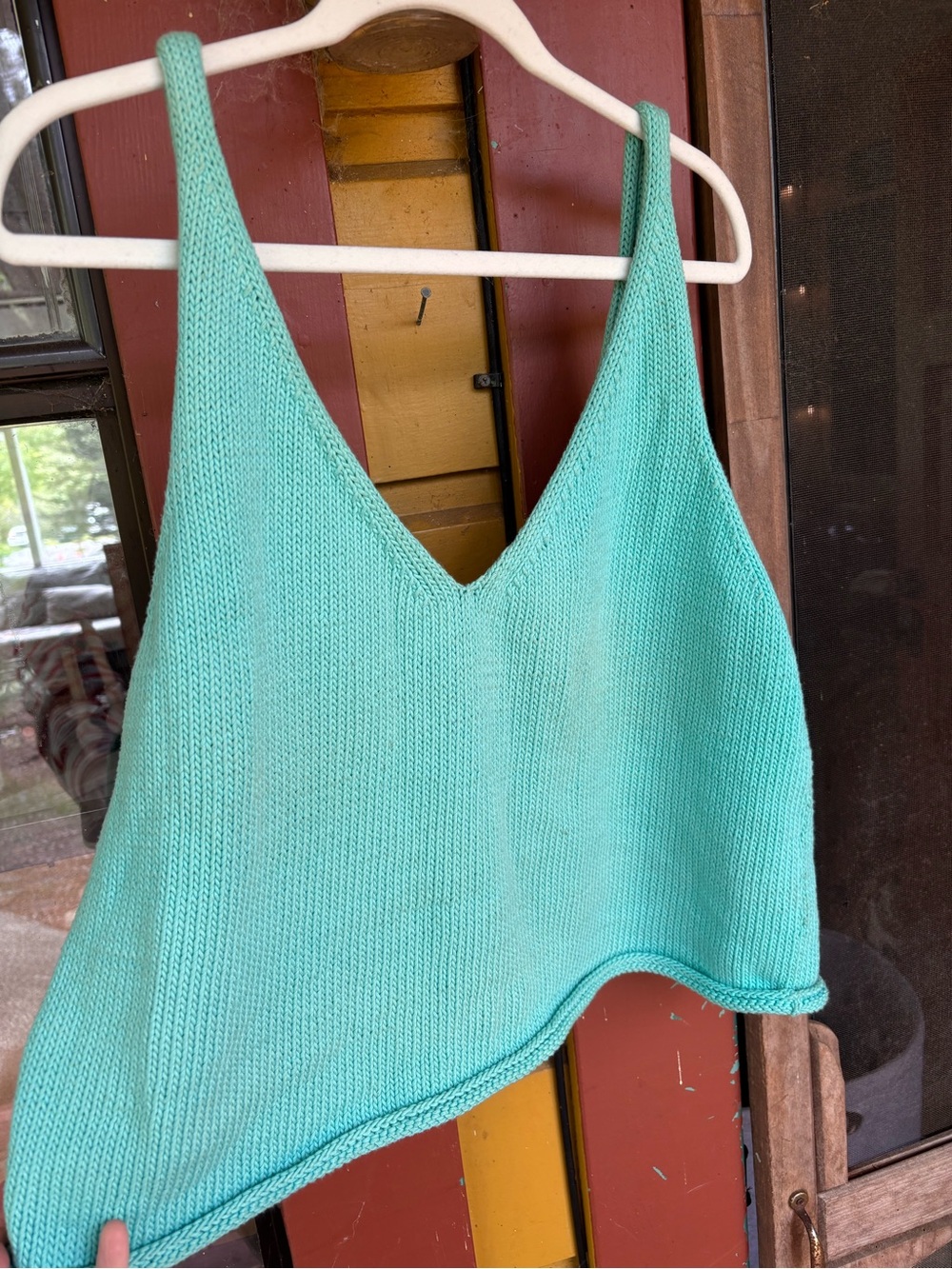 Jaggery London Knit V-Neck Cropped Tank